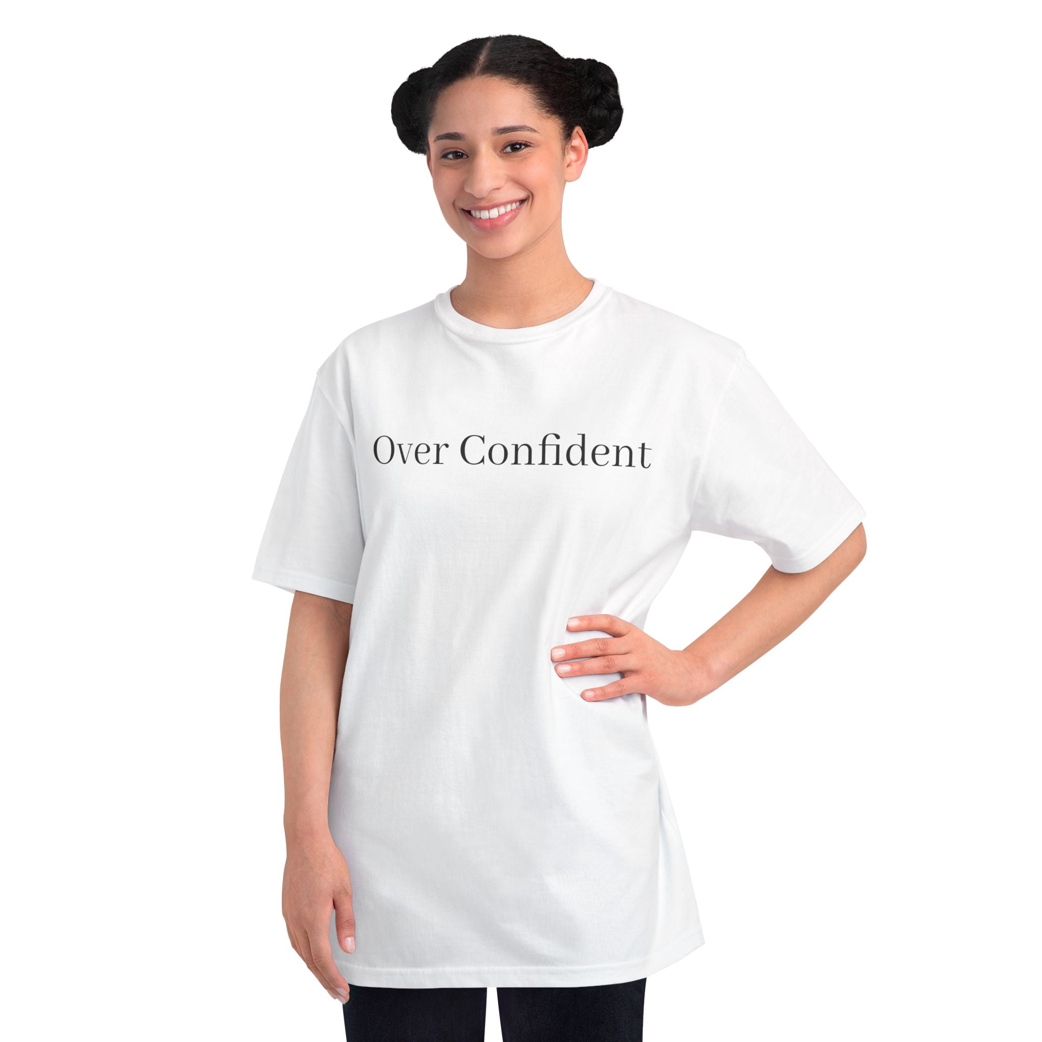 Over Confident T-Shirt — Minimal Script Tee for Bold, Playful Self-Expression