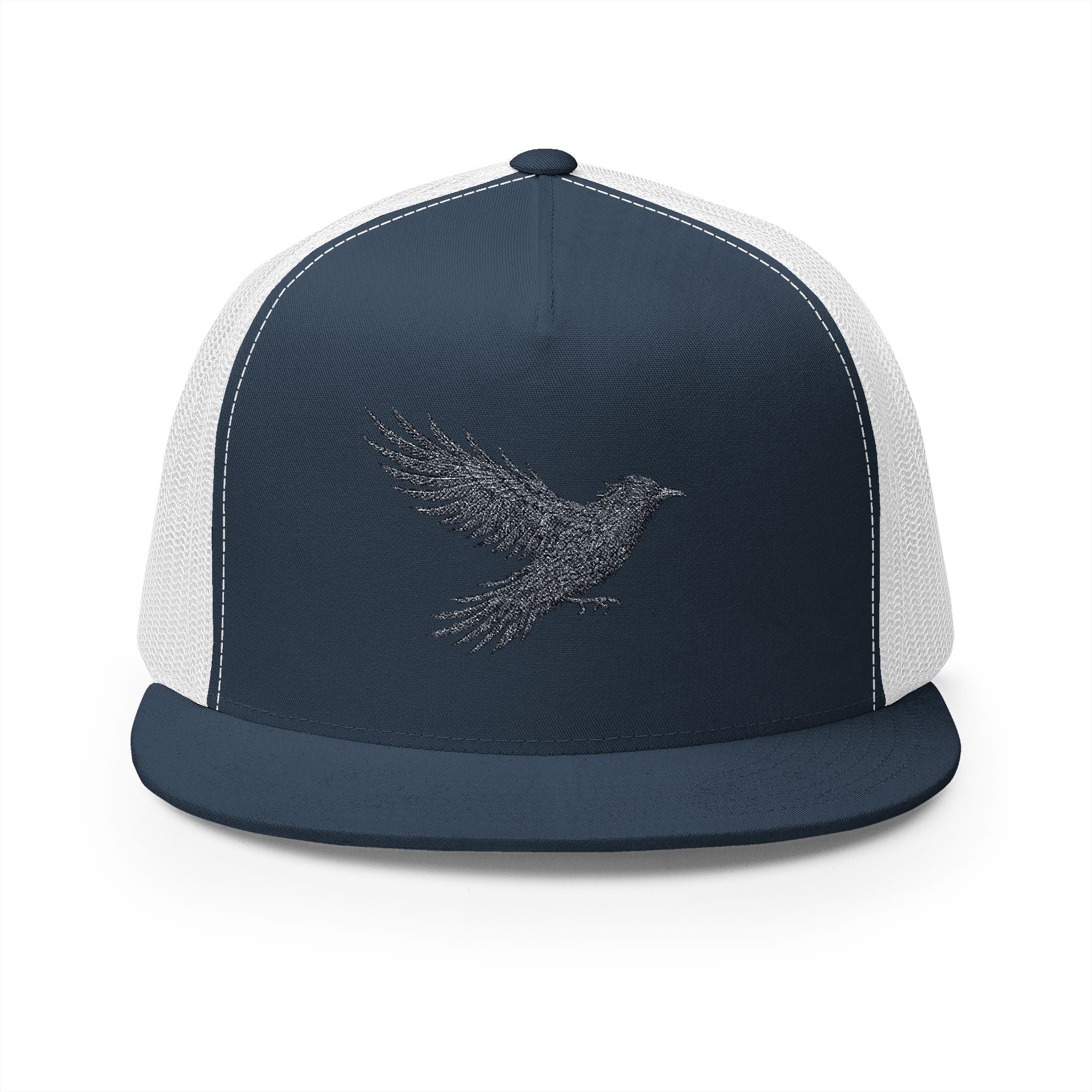 Embellished Dove Trucker Cap — Sparkle Bird Mesh Hat
