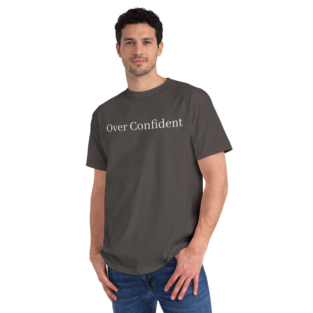 Over Confident T-Shirt — Minimal Script Tee for Bold, Playful Self-Expression