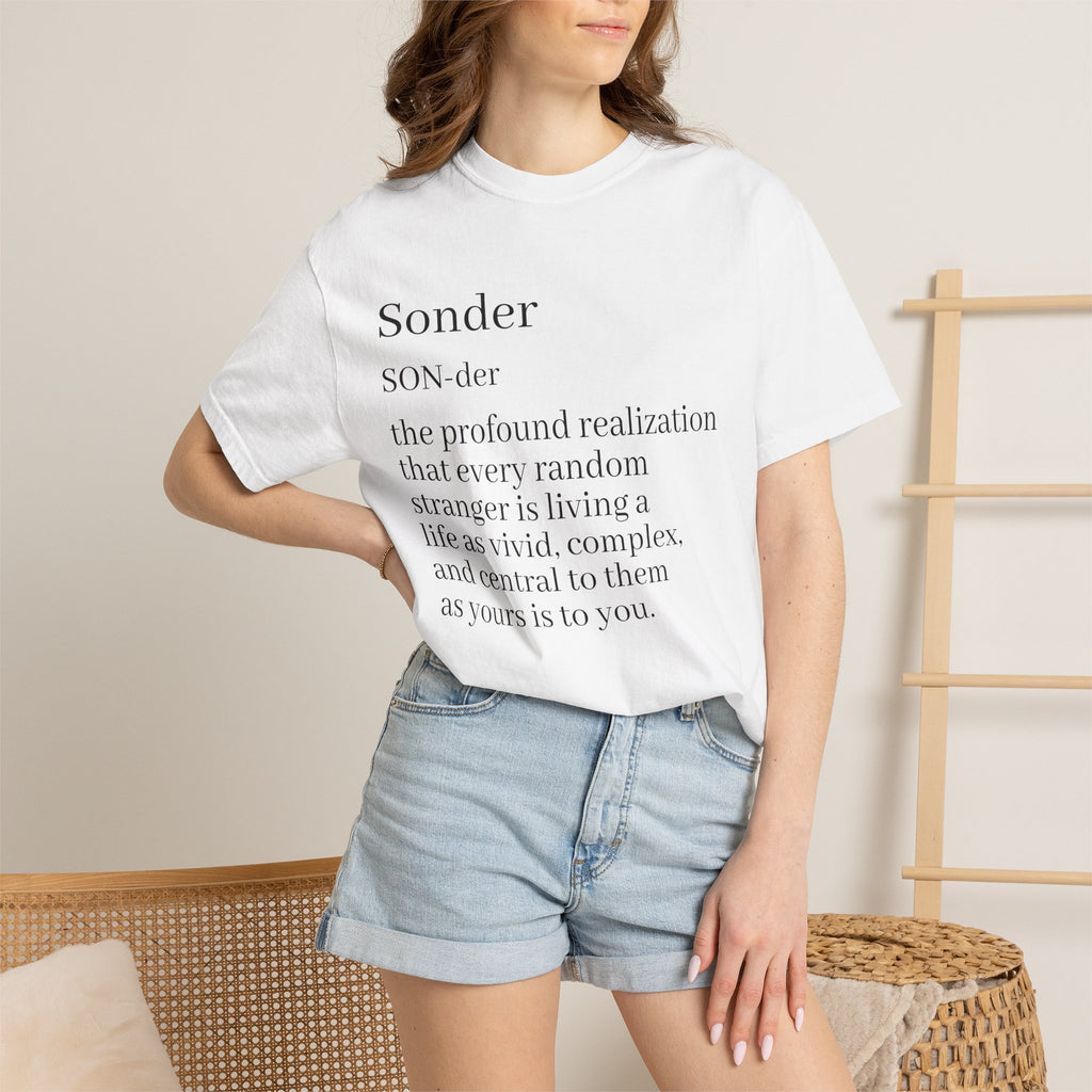 Sonder Definition T-Shirt — Typography Tee Celebrating Empathy