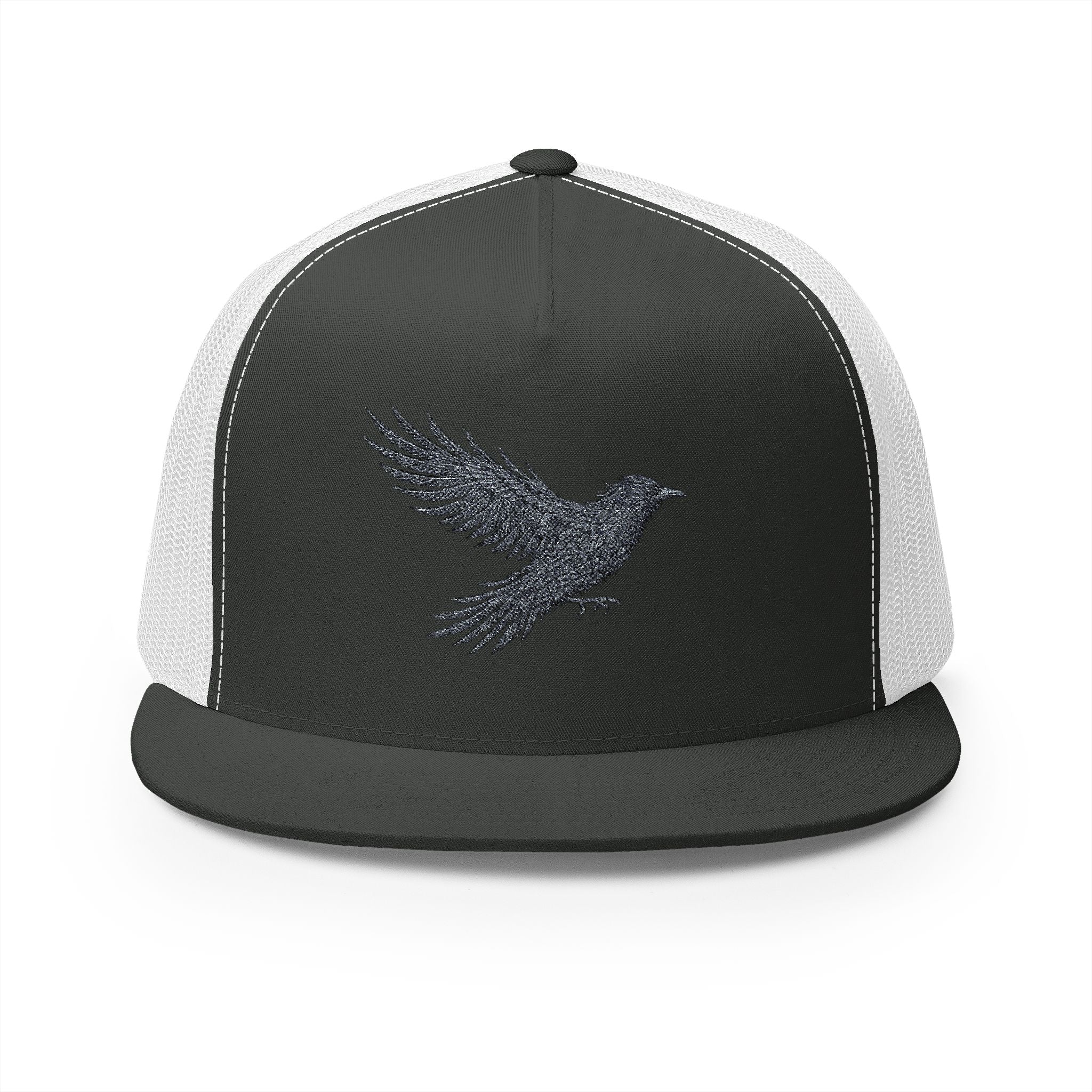 Embellished Dove Trucker Cap — Sparkle Bird Mesh Hat