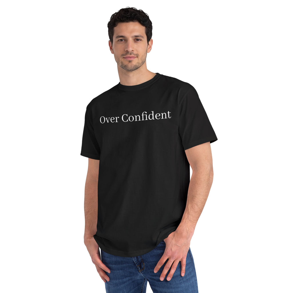 Over Confident T-Shirt — Minimal Script Tee for Bold, Playful Self-Expression