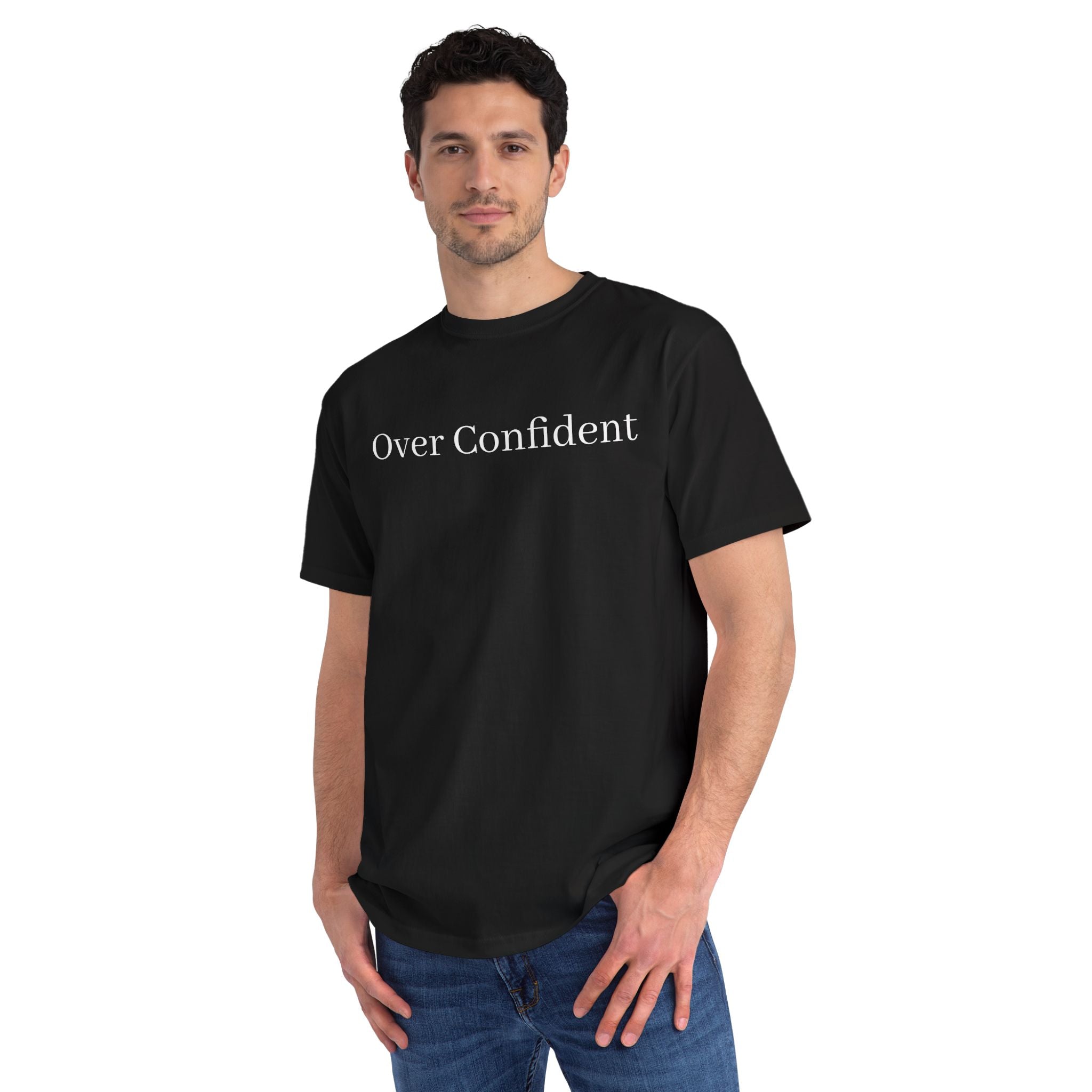 Over Confident T-Shirt — Minimal Script Tee for Bold, Playful Self-Expression