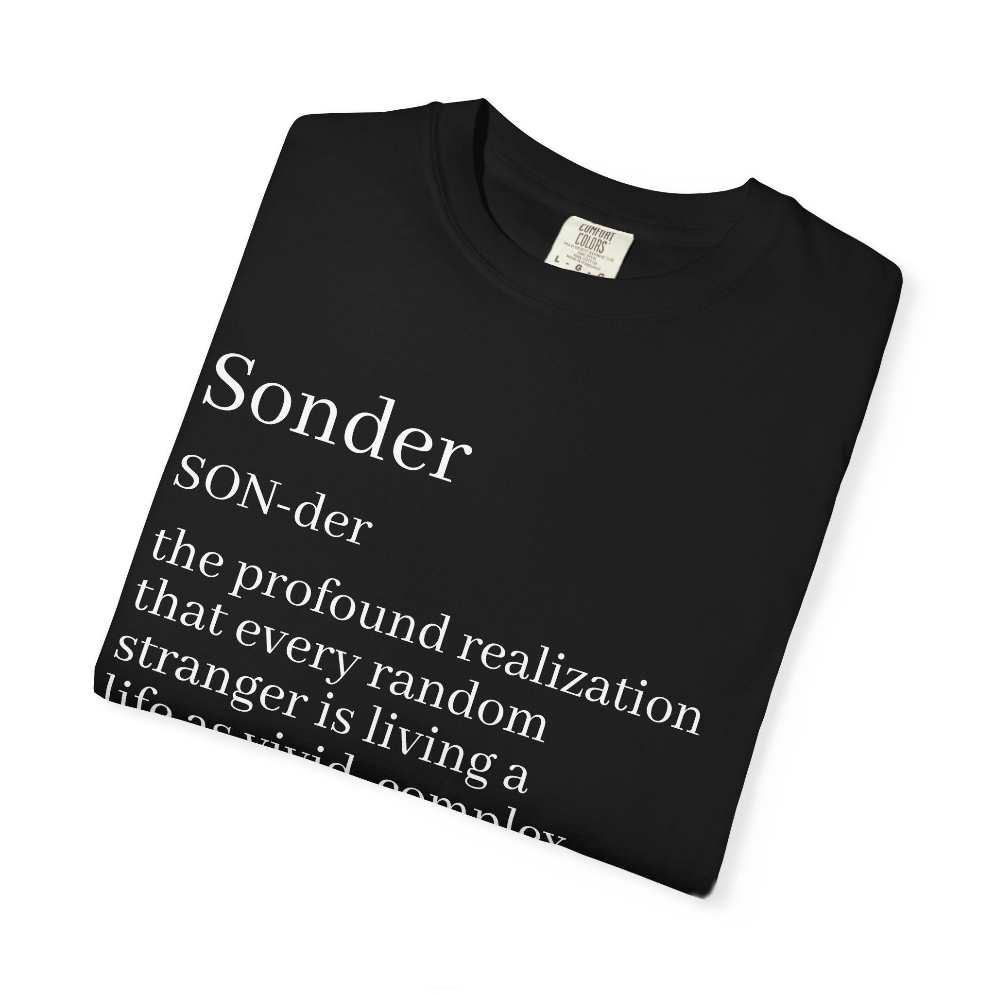 Sonder Definition T-Shirt — Typography Tee Celebrating Empathy