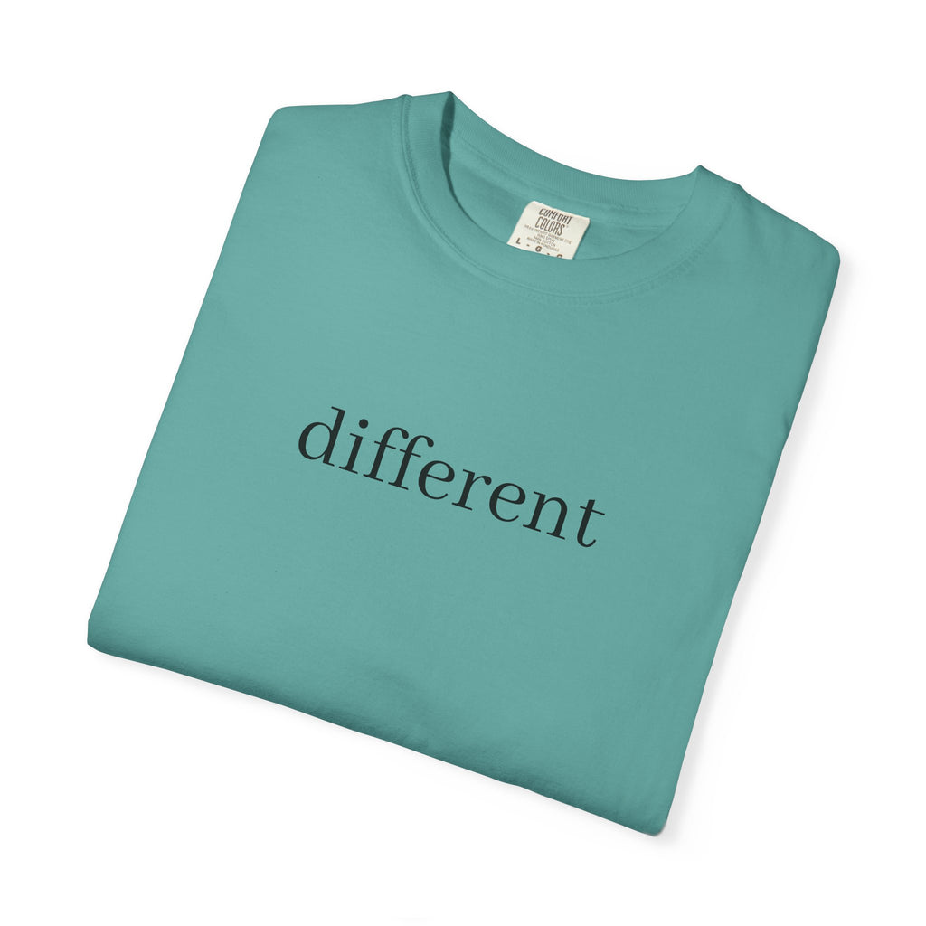 Different Minimalist Tee — 'different' Text Graphic T-Shirt