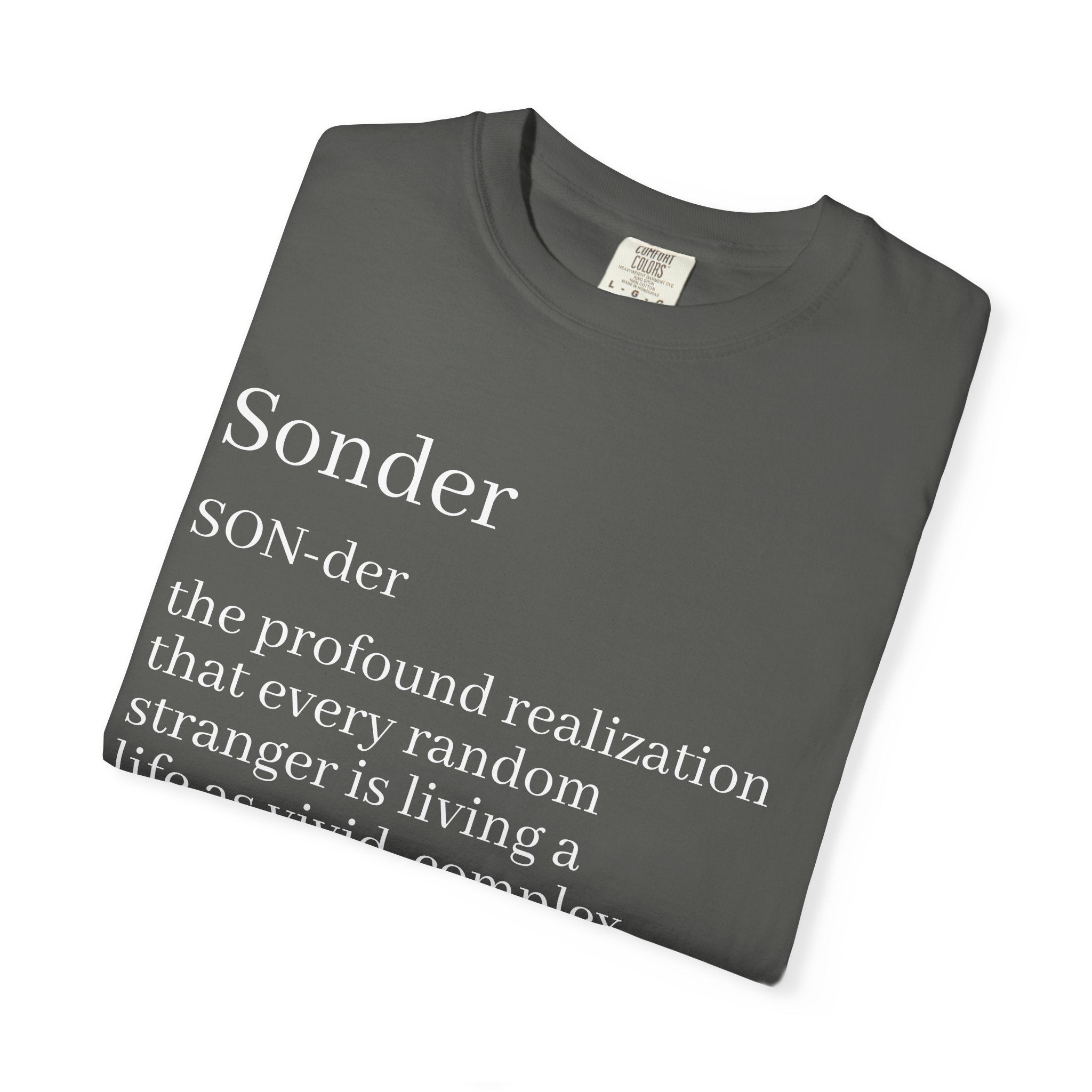 Sonder Definition T-Shirt — Typography Tee Celebrating Empathy