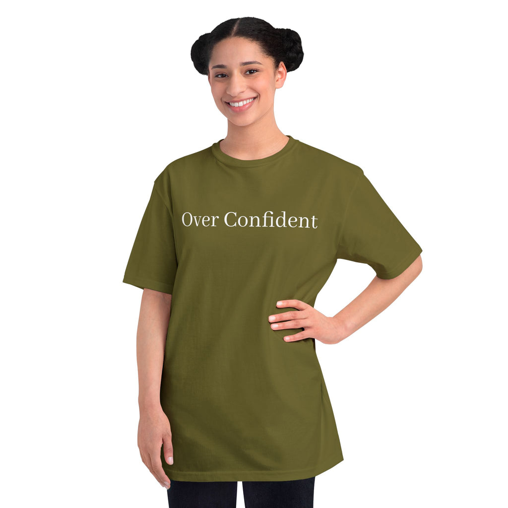 Over Confident T-Shirt — Minimal Script Tee for Bold, Playful Self-Expression