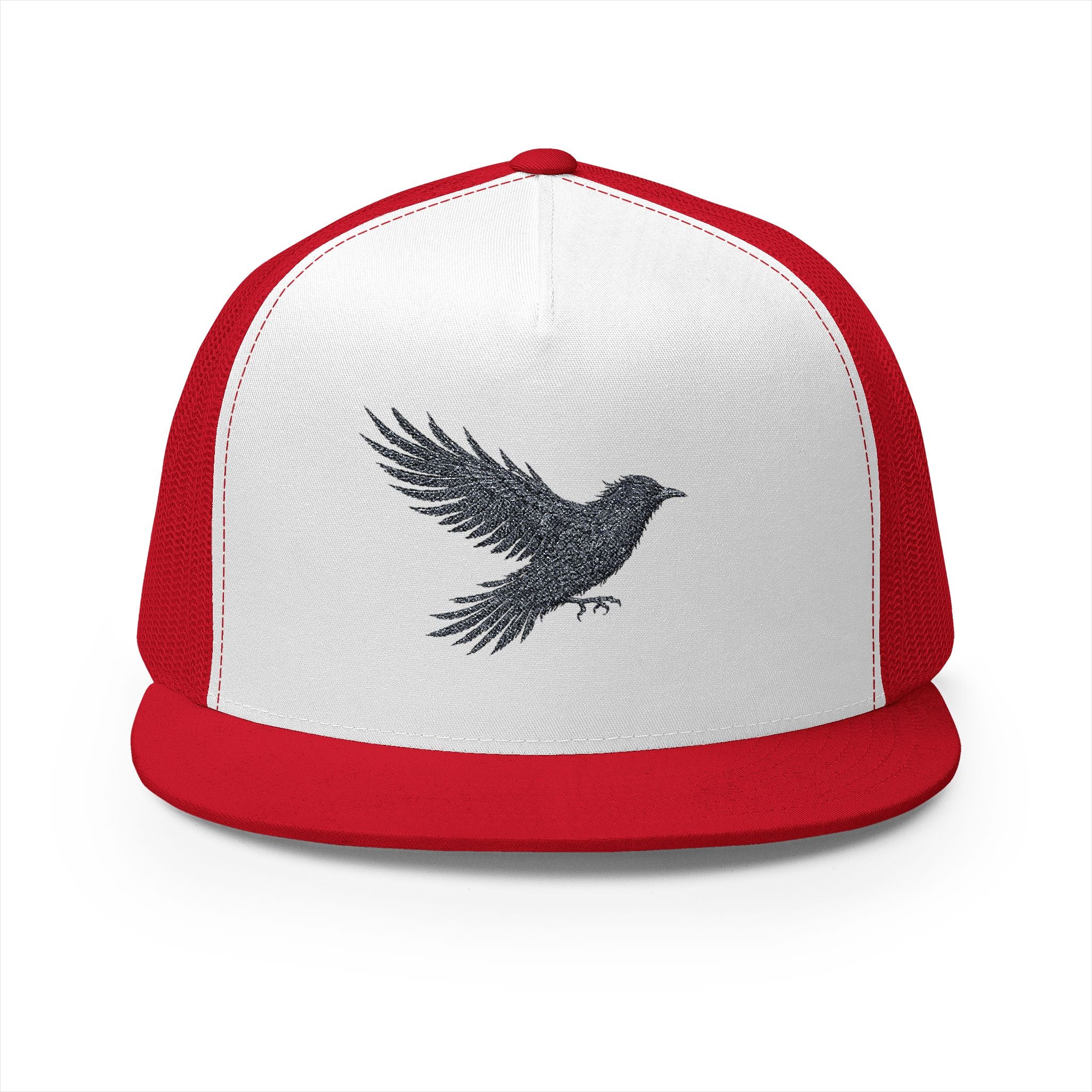 Embellished Dove Trucker Cap — Sparkle Bird Mesh Hat