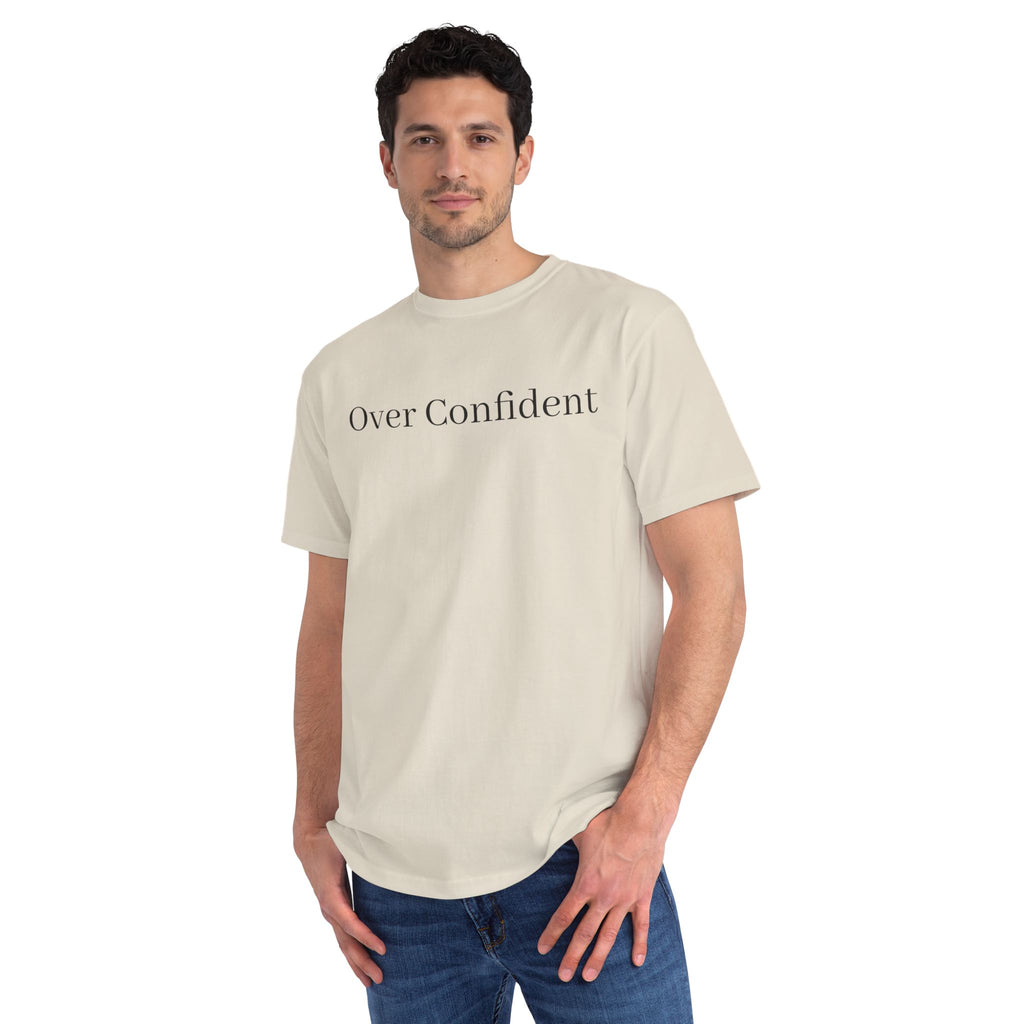 Over Confident T-Shirt — Minimal Script Tee for Bold, Playful Self-Expression