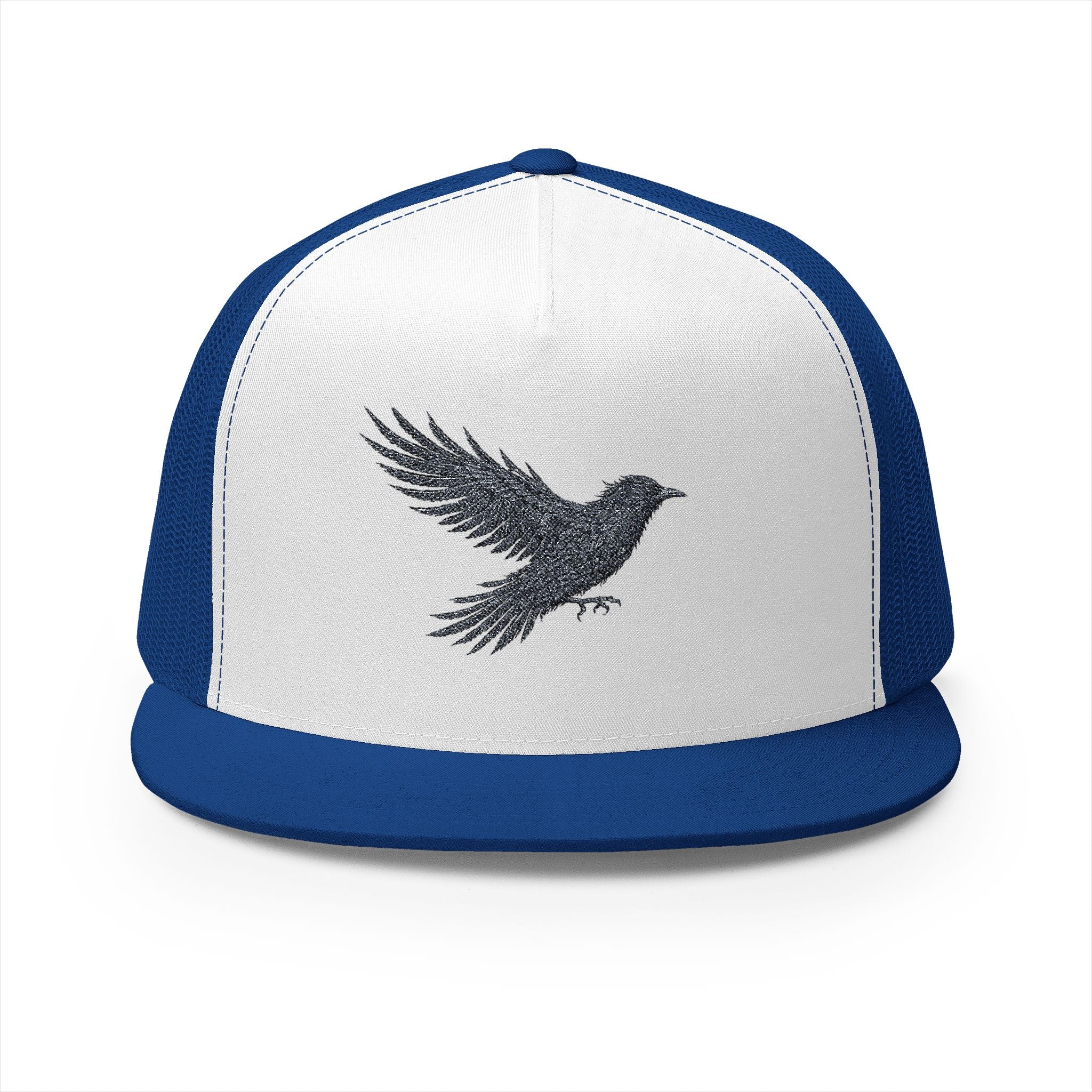 Embellished Dove Trucker Cap — Sparkle Bird Mesh Hat