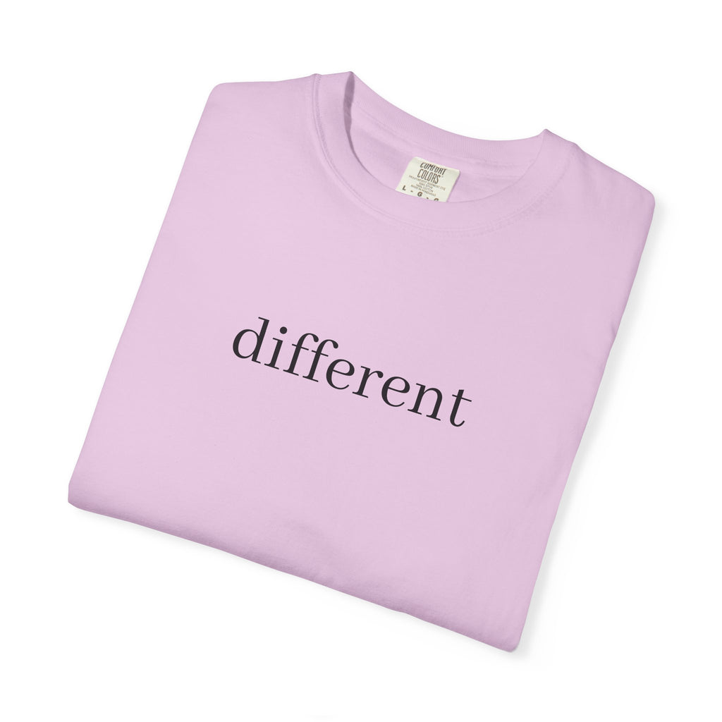 Different Minimalist Tee — 'different' Text Graphic T-Shirt