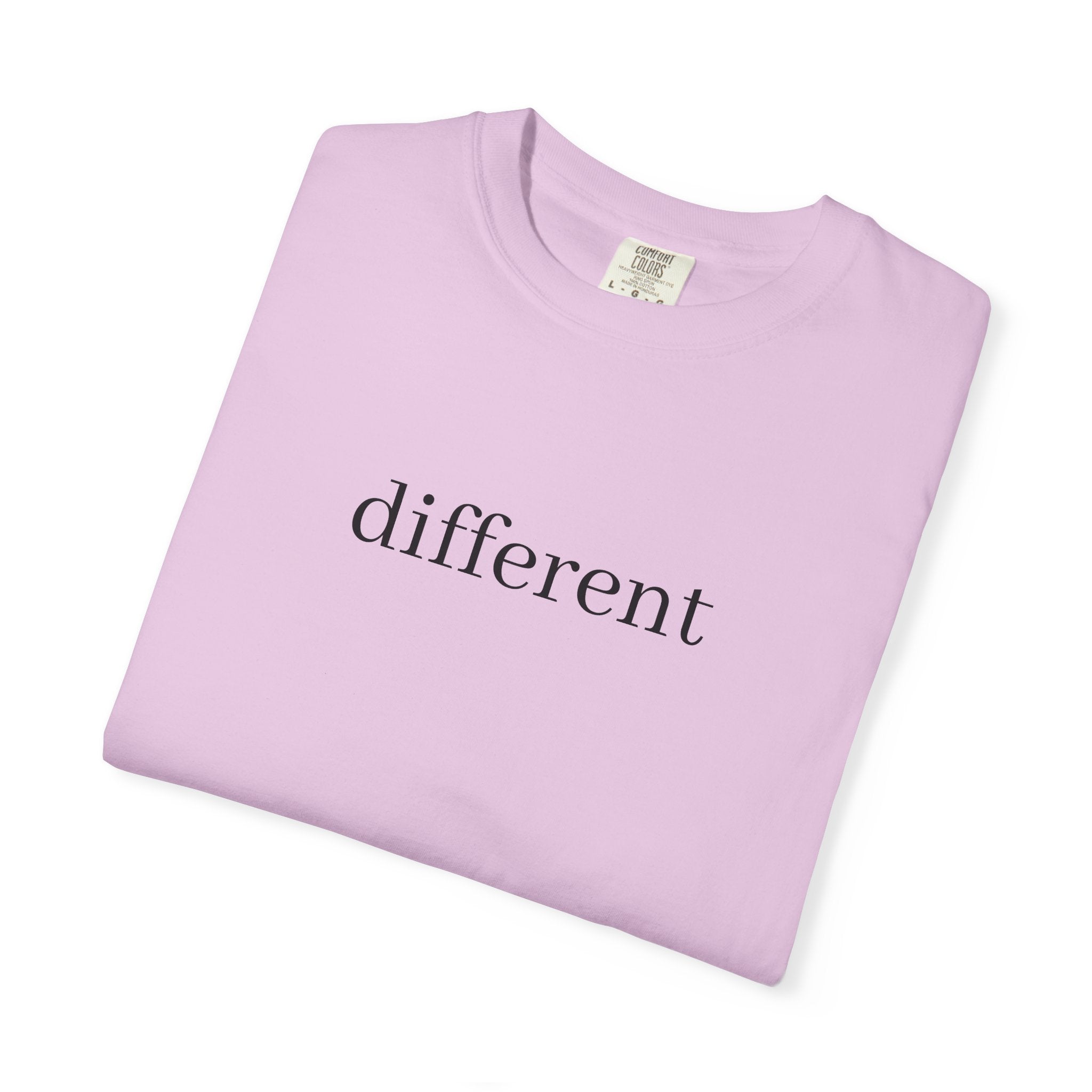 Different Minimalist Tee — 'different' Text Graphic T-Shirt