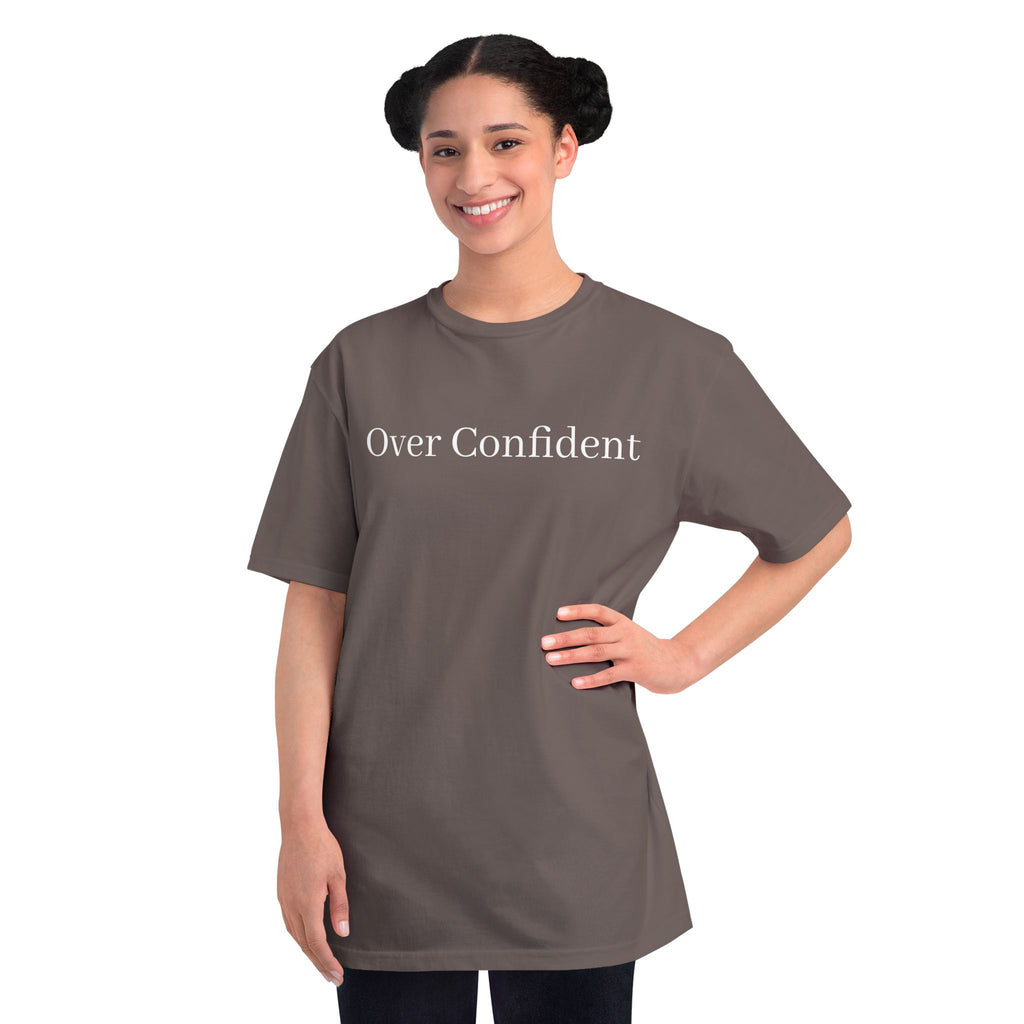 Over Confident T-Shirt — Minimal Script Tee for Bold, Playful Self-Expression