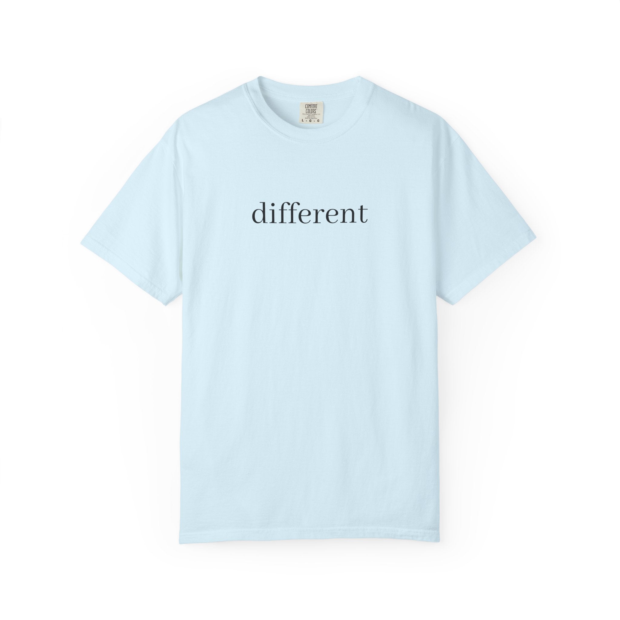 Different Minimalist Tee — 'different' Text Graphic T-Shirt