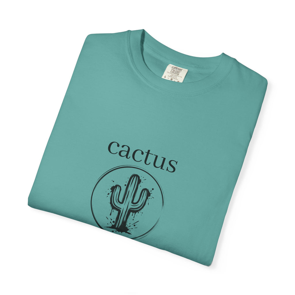 Cactus Graphic T-Shirt — Minimal Desert Tee with 'cactus' Text