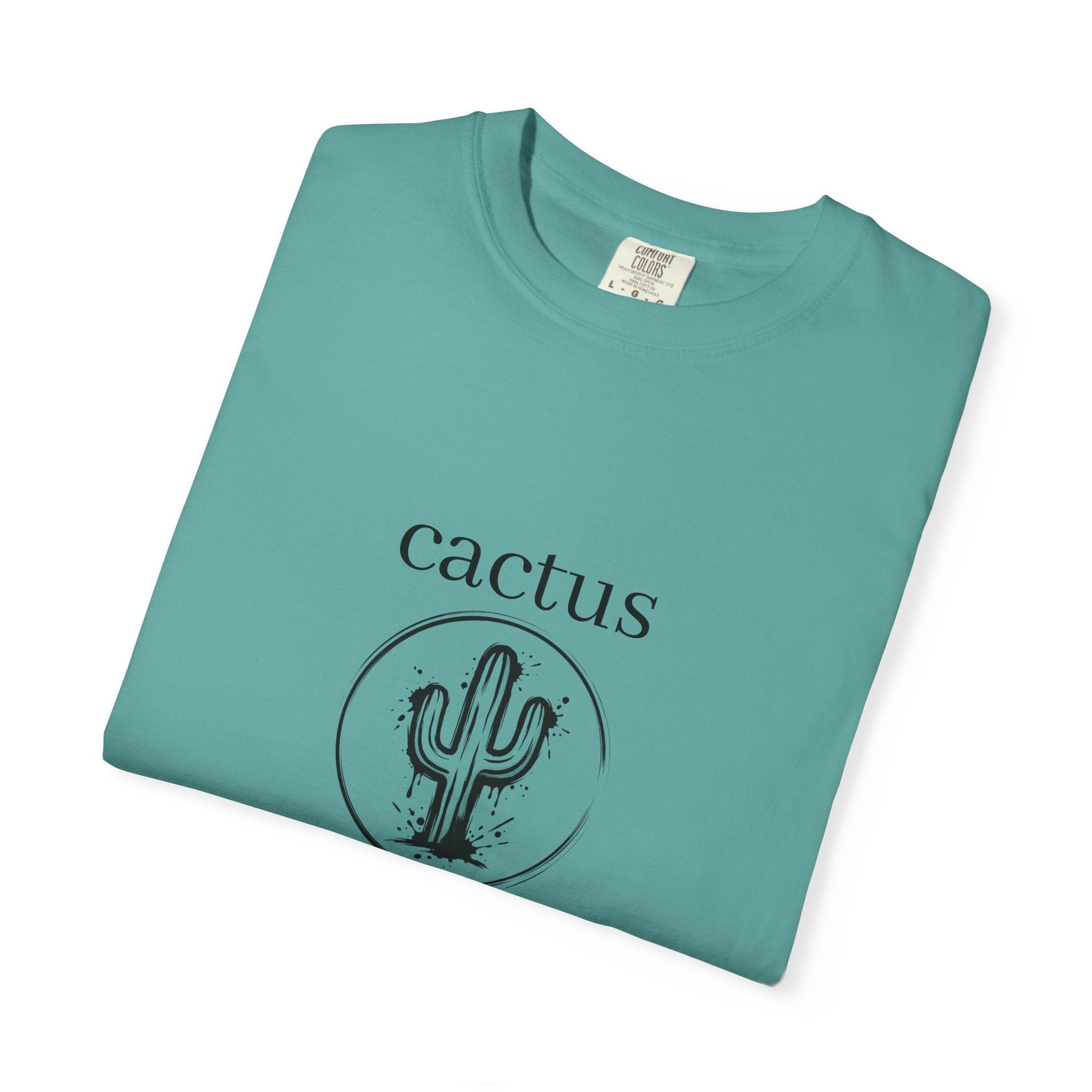 Cactus Graphic T-Shirt — Minimal Desert Tee with 'cactus' Text